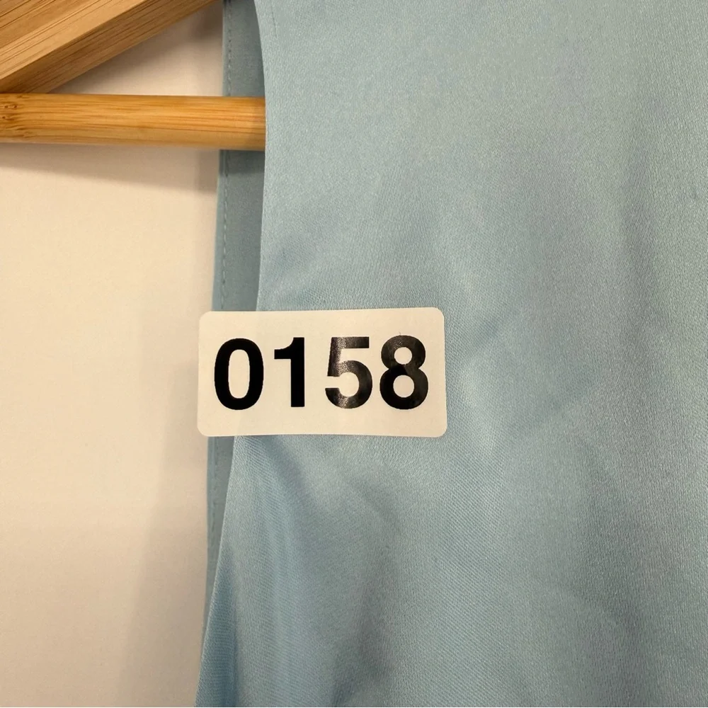 Favorite Daughter The Whisk Me Away Satin Dress High neck bow tie 6 - Picture 6 of 15